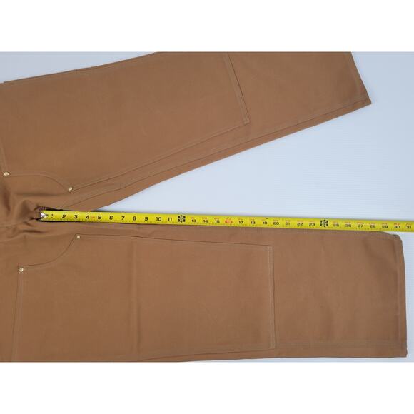 NWT Carhartt Mens 38 Brown Loose Duck Double Knee Utility Carpenter Pant B01-M‎ - Picture 7 of 12